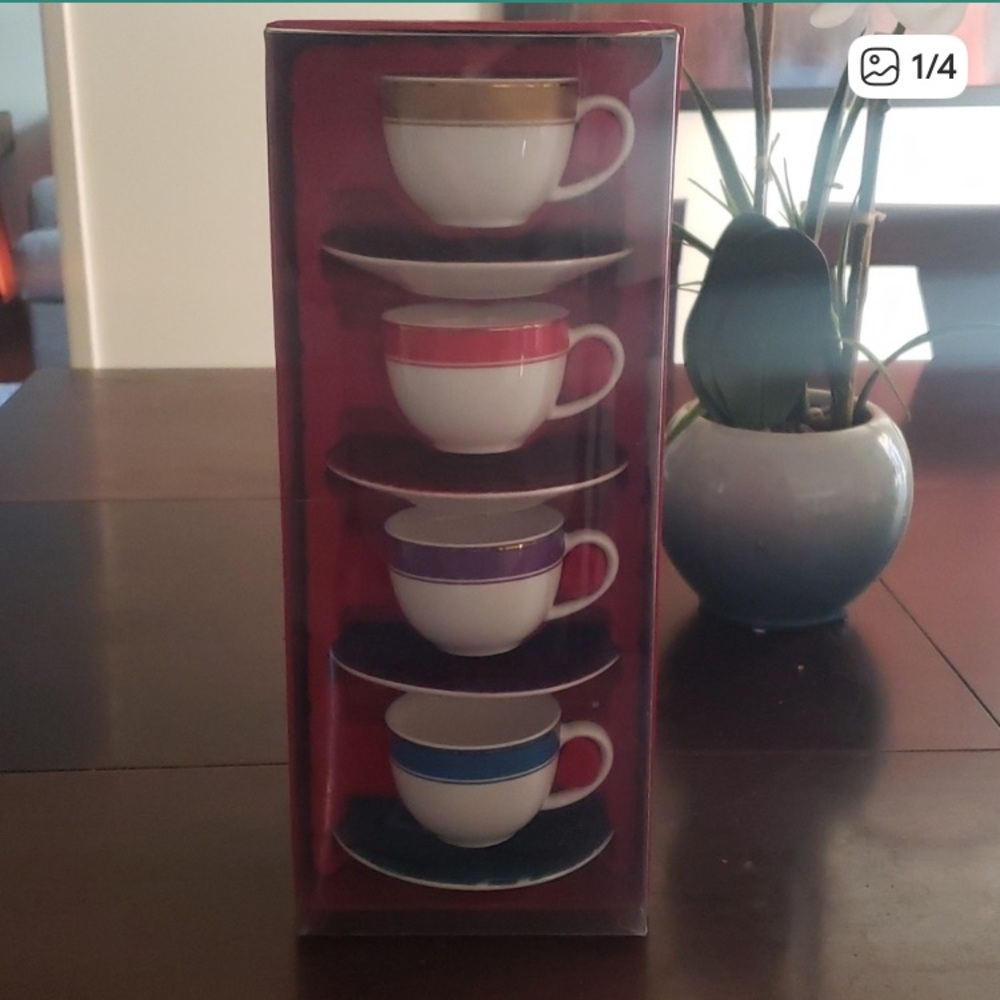 Starbucks Vintage Porcelain Teacups and Saucers